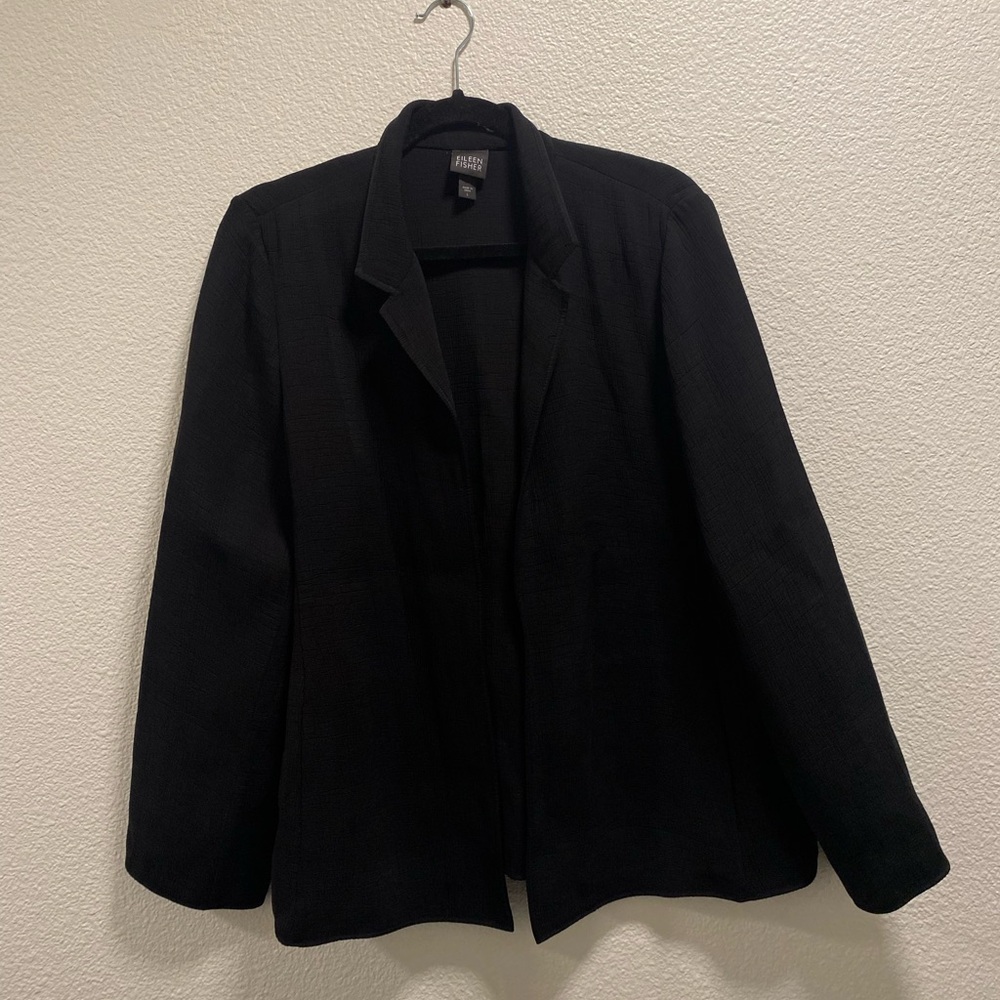 Eileen fisher crepe blazer cardigan size large